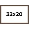 PosterPalooza | Elegant Brown Picture Frame - UV Acrylic, Backing Board, Hanging Hardware Included - 2 of 4