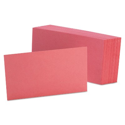 Oxford Unruled Index Cards 3 x 5 Cherry 100/Pack 7320CHE