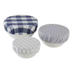 Design Imports Assorted French Blue Farmhouse Woven Dish Cover (Set Of 3) - 1 of 4