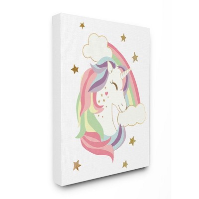 Stupell Industries Glam Rainbow Unicorn Starry Design : Target