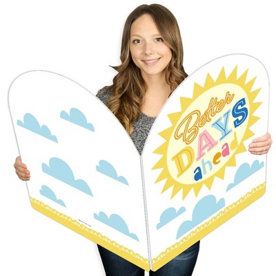 Big Dot of Happiness Better Days Ahead - Thinking of You Encouragement Giant Greeting Card - Big Shaped Jumborific Card