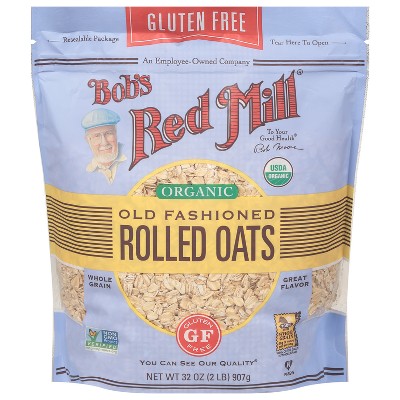 Bob's Red Mill Gluten Free Organic Old Fashioned Rolled Oats - 32oz