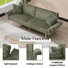 DYHOME Modern 79-Inch Corduroy Sofa Bed - Foldable Double Bed with Adjustable Arms, Multi-Functional Couch for Compact Living - 3 of 4