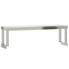 vidaXL Work Table Overshelf 43.3"x11.8"x13.8" Stainless Steel - 2 of 4