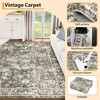 Vintage Floral Washable Area Rug - Non-Slip Thin Indoor Carpet with Distressed Print for Living Room, Bedroom & Dining Room - 4 of 4