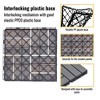 10 PCS Interlocking Deck Tiles Checker Pattern, 12" x 12" Light Gray Square Acacia Hardwood Outdoor Flooring - 4 of 4