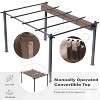 Aoodor Replacement Adjustable Canopy, Retractable Shade for Pergola, UV Resistant and Fade-Resistant, Brown - 4 of 4