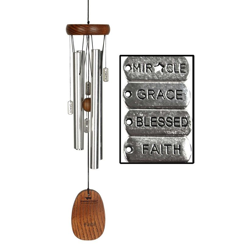 Woodstock Windchimes Woodstock Charm Chime Hero, Wind Chimes For Outside, Wind Chimes For Garden, Patio, and Outdoor Décor, 16"L, 3 of 7