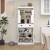 NicBex 71.85 Inch Tall Kitchen Pantry Storage Cabinet with 1 Drawer and 4 Doors for Dining Room,Bathroom,Kitchen,White - 2 of 4
