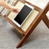 Vynxaria Mid Century Modern Rattan Coffee Table with Glass Top & Storage - Brown - 3 of 4