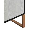 Lirago Black White Storage Cabinet 4-Door Buffet Sideboard with Metal Handles 42"H x 15.5"D x 42"W - 4 of 4