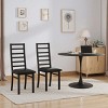 Syemin Dining Chairs Metal Dining Chairs Set of 2 High Back Armless Dining Chairs Bar Stools Counter Height Bar Stools, Black, 15.6"*18.5"*42.13" - 4 of 4