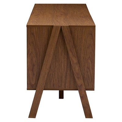 Harlow Scandinavian Two-Tone Walnut & White Sideboard Cabinet