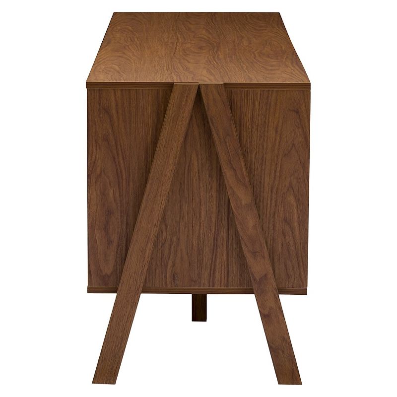Harlow Mid-century Modern Scandinavian Style Wood Sideboard Storage Cabinet - Walnut/White - Baxton Studio, 4 of 7
