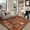 Floral Washable Area Rug: Large Living Room Area Rug - 3 of 4