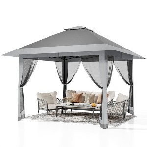 13x13FT Outdoor Canopy Tent with Mosquito Netting and 3 Adjustable Heights, for Garden, Party, Wedding - 1 of 4