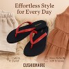 CUSHIONAIRE Surf Flip Flop Sandals for Women with Flexible Sole and Soft Jelly Strap, Lightweight Casual Slides - 3 of 4