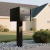 VEVOR Post Mount Mailbox, Anti-Pry & Anti-Theft Mailboxes for Outside, Heavy Duty Lockable Mail Box with Magnetic Door, Weather-Resistant, Black - 2 of 4