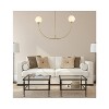 Elegant Lighting Lyle Flush Mount in Black with Frosted Glass Globe - 2 of 4