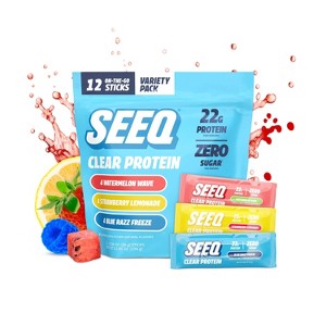 Seeq Clear Protein Powder On the Go - Multi Flavor Pack - 11.85oz/12ct - 1 of 4