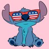 Girl's Lilo & Stitch American Flag Sunglasses Stitch T-Shirt - 2 of 4