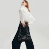 Crescent Handbag Ruched Purse Underarm Bag Detachable Gold Chain Crossbody Bag - 4 of 4