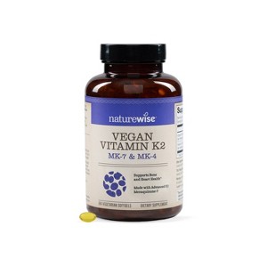 NatureWise Vitamin K2 600mcg Supplement with MK-7 100mcg & MK-4 500mcg - K Complex for Bone and Heart Health - Vegan, Gluten Free - 1 of 4