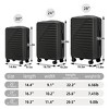 20"/24"/28" 3 pcs/set in ABS Spinner Wheel Luggage, Carry on Suitcase, Matching Color, TSA Combination Lock For Big And Middle Size - 2 of 4