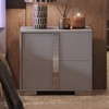 ORRD Grey Mirrored Nightstand with 2 Drawers & Metal Handles, Elegant Bedside Table for Bedroom or Living Room, Modern Glam Accent Cabinet - 4 of 4