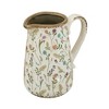 ORRD 8.1x5.7x9.1" Round Ceramic Pitcher Vase with Multi-Colored Floral Motifs - 3 of 4