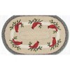 Earth Rugs Festive Cardinal Oval Placemat 13"x19" Farmhouse Holiday Tabletop - 2 of 3