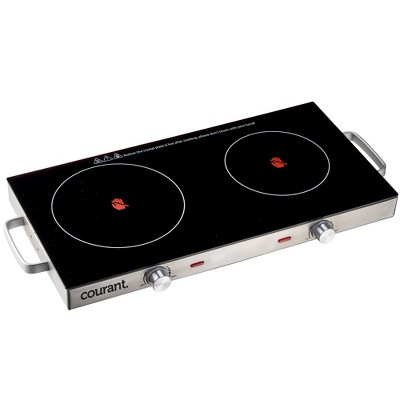 Costway 1800w Double Hot Plate Electric Countertop Burner Stainless Steel 5  Power Levels : Target