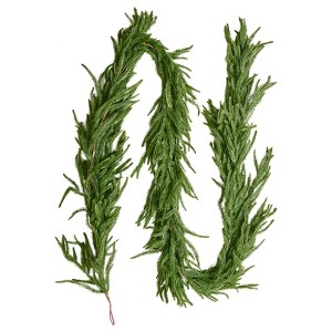 VEVOR Christmas Garland, 9-FT Realistic Norfolk Pine Garland,Evergreen Real Touch Artificial Faux Greenery Garlands,for Holiday  Xmas Decoration,Green - 1 of 4