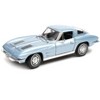 1963 Chevrolet Corvette Light Blue Metallic 1/24-1/27 Diecast Model Car by Welly - 2 of 3
