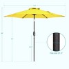 Sonkuki 7.5 ft Outdoor Patio Market Umbrella w/ Crank, Push Button Tilt,  UV-Resistant Canopy - 3 of 4