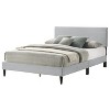 Galano Bayson Wood Frame Full Platform Bed with Headboard in Brooklyn Cream, Brooklyn Gray, Brooklyn Pink - 3 of 4