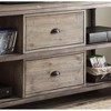 55" Weathered Industrial TV Stand with 2 Full-Extension Drawers and Open Storage for Living Room - 3 of 4