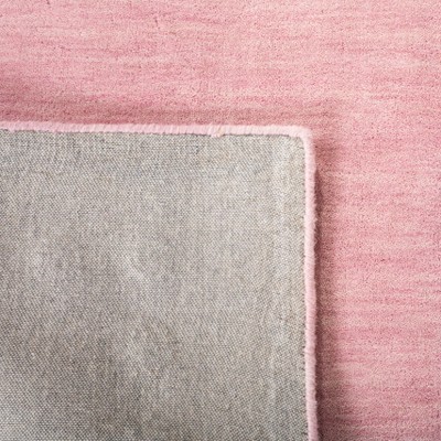 Handmade Pink Wool Tufted Square Kids Rug 59"