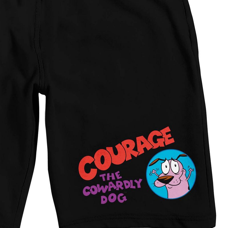 The Courage The Cowardly Dog Animated Series Men's Black Sleep Pajama Shorts, 2 of 4