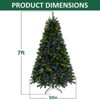 SUGIFT 7ft Pre-Lit Hinged Artificial Christmas Tree W/1350 Branch Tips & 400 Multicolored LED Lights - 4 of 4