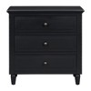 ModernLuxe Wood Nightstand with 3 Drawers, End Table Sofa Side Table Accent Table, Almost Already Installed, Black/White/Brown/Blue - 4 of 4