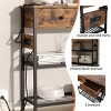 Entryway Table With Outlets USB Type-C Ports 2 Drawers Open Storage Shelves Sofa Table Narrow Long Console Table For Living Room Kitchen Counter - 2 of 4