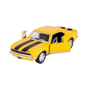 KiNSMART - 1967 Chevrolet Chevy Camaro Z28 5" 1:37 Scale Die Cast Metal Model Toy Classic Muscle Car (Yellow) - 1 of 4