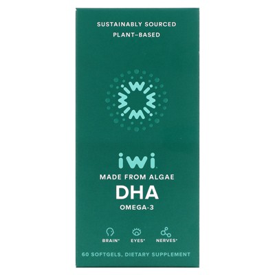 iwi DHA - Vegan Algae Omega 3 DHA - 30 Day Supply