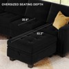 Belffin Modular Velvet Tufted L Shaped Sofa Couch with Storage Ottoman 7-Seater - 4 of 4