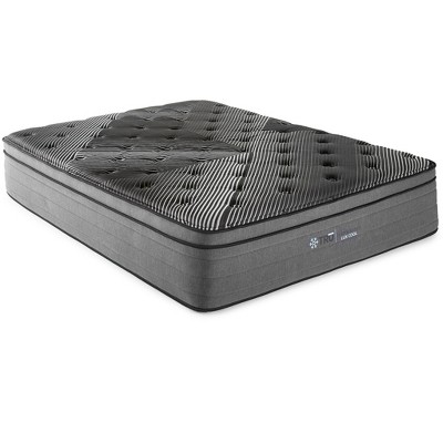 Vynxaria 100% USA-Made Hybrid Mattress Ice Heat-Pulling Cover, 2" Copper/Gel/Silver/Graphite Elate Visco Foam, Perimeter Coils