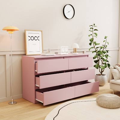 Bella Depot Large 6 Drawers Chest of Drawer Dressers Table