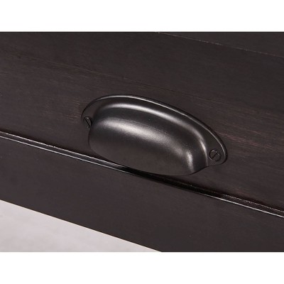Bailey Traditional Black Wood 1-Drawer Nightstand with Shelf