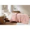 Soft Cozy Throw Blanket for All Seasons, Lightweight 100% Polyester Microfiber Bed Blanket, Blush, Twin - 3 of 4