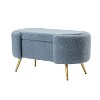 Alina Storage Bench with Metal Legs for Bedroom | ARTFUL LIVING DESIGN - 3 of 4